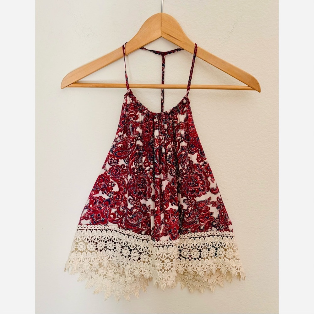 Forever 21 Purple Paisley and Lace Camisole